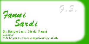 fanni sardi business card